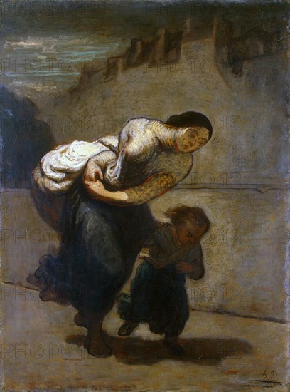 The Burden', 1850-1852. Creator: Daumier, Honoré (1808-1879).