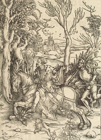 Knight and Lansquenet, c1497.  Creator: Dürer, Albrecht (1471-1528).