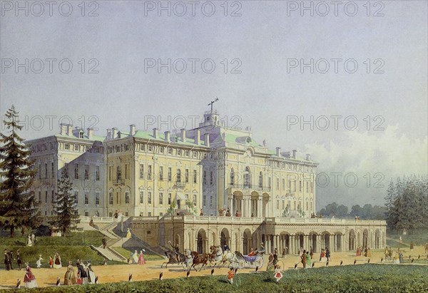 The Constantine Palace in Strelna, 1847.  Creator: Gornostayev, Alexei Maximovich (1808-1862).