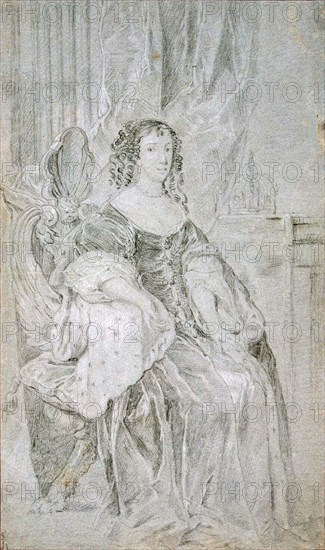 Portrait of Catherine of Braganza (1638-1705), 1670s. Creator: Lely, Sir Peter (1618-1680).