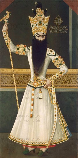 Portrait of Fath Ali Shah Standing', (1797-1834), 1810. Creator: Mihr Ali (active 1795-1830).
