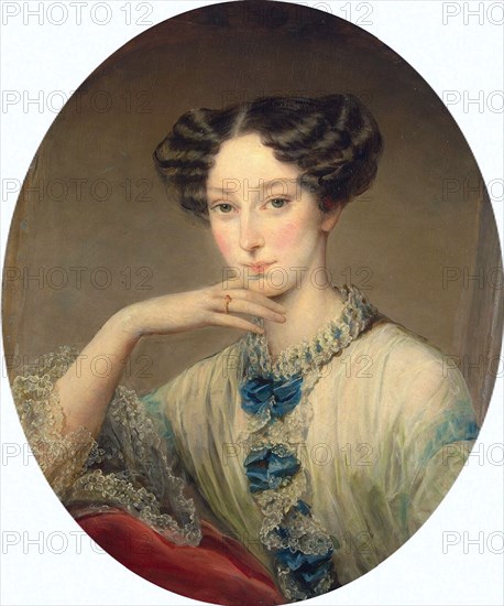 Portrait of Grand Duchess Maria Alexandrovna (1824-1880), c1850. Creator: Robertson, Christina (1796-1854).