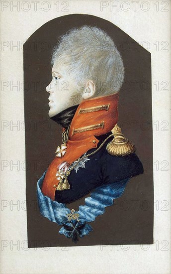 Portrait of Crown Prince Constantine Pavlovich of Russia (1779-1831), c1809. Creator: Rockstuhl, Peter Ernst (1764-1824).
