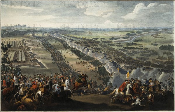 The Battle of Poltava on 27th June 1709, after 1724.  Creator: Martin, Pierre-Denis II (1663-1742).