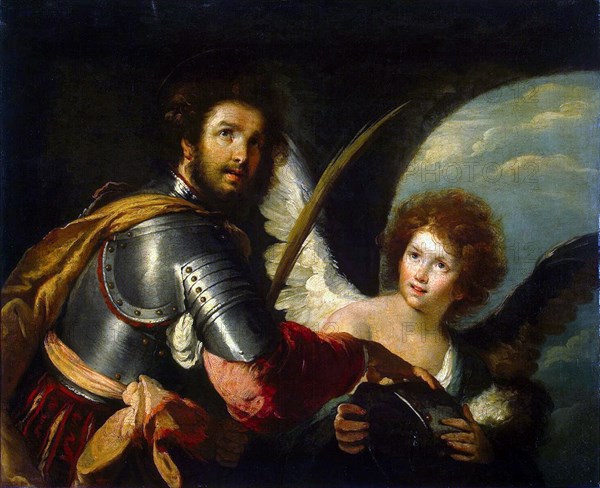 Saint Secundus and Angel', c1640.  Creator: Strozzi, Bernardo (1581-1644).