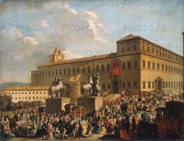 Festival Before the Quirinal Palace', 1767. Creator: Cioci, Antonio (1722-1792).