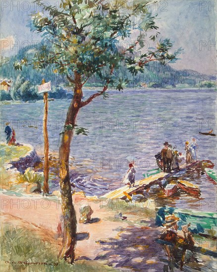 View of a Lake, 1893. Creator: Meixmoron de Dombasle, Charles de (1839-1912).