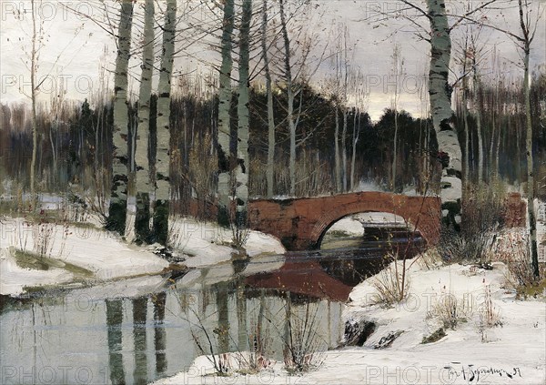 Thaw in Gatchina', 1897. Creator: Bergholz, Richard (1865-1920).