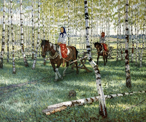 To the Work', 1921. Creator: Bogdanov-Belsky, Nikolai Petrovich (1868-1945).