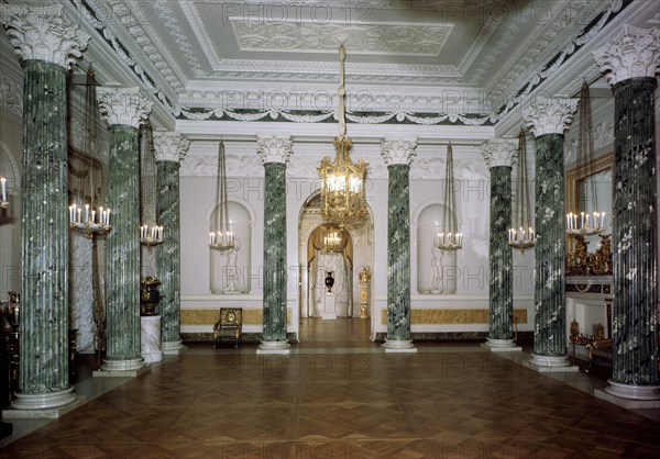 The Grecian Hall, Pavlovsk Palace, St Petersburg, Russia. Artist: Unknown