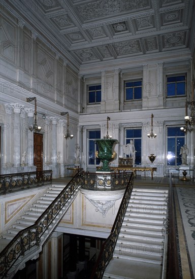 Interior of the Hermitage Theatre, St Petersburg, Russia. Artist: Unknown