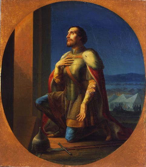 'Alexander Nevsky, Grand Prince of Novgorod and Vladimir', 1855. Artist: Pyotr Shamshin