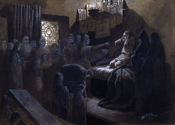 'Ivan the Terrible and the Ghosts of His Victims', 19th or early 20th century. Artist: Mikhail Petrovich Klodt