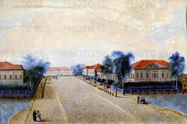 'View of the Treasury in Tver', 1830s. Artist: Russian Master