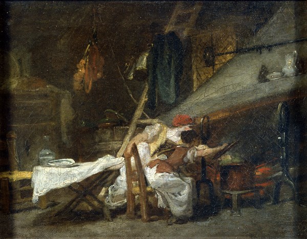 'At the Stove', 18th or early 19th century. Artist: Jean-Honore Fragonard
