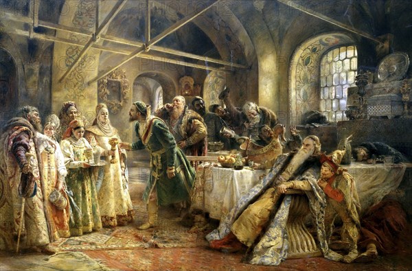 'The Kiss Ceremony', 1895.  Artist: Konstantin Makovsky