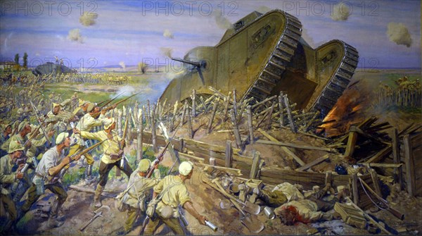 'The Capturing of a Tank near Kakhovka', 1927.  Artist: Ivan Vladimirov