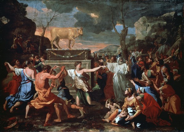 'The Adoration of the Golden Calf', c1635. Artist: Nicolas Poussin