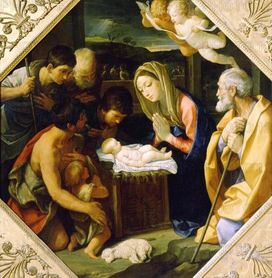 'The Adoration of the Christ Child', c1640. Artist: Guido Reni