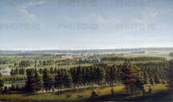 'Palace Park as Seen from the Gatchina Palace', 1790s.  Artist: Johann Jakob Mettenleiter