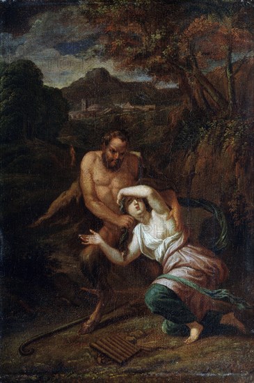 'Pan and the Nymph Syrinx', 17th century. Artist: Sébastien Bourdon