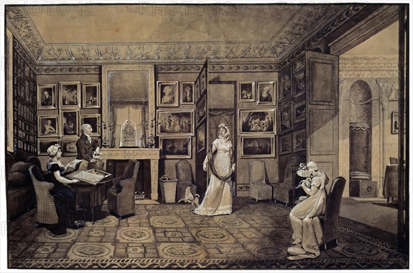 'Drawing Room in the Baryatinsky House in Altona', 1807.  Artist: Elisabeth Louise Vigee-LeBrun