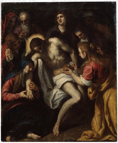 'The Lamentation over Christ', late 16th or early 17th century. Artist: Leandro Bassano