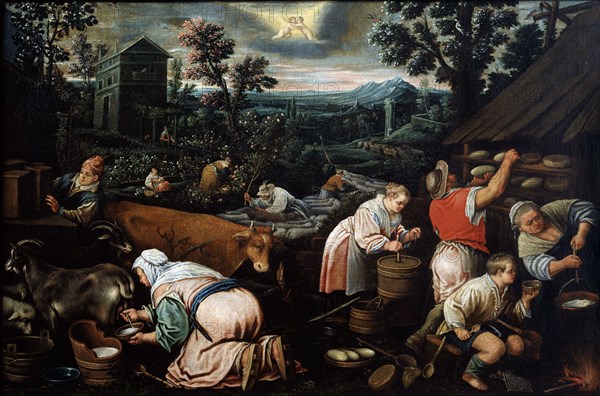 'May' (from the series 'The Seasons'), late 16th or early 17th century. Artist: Leandro Bassano