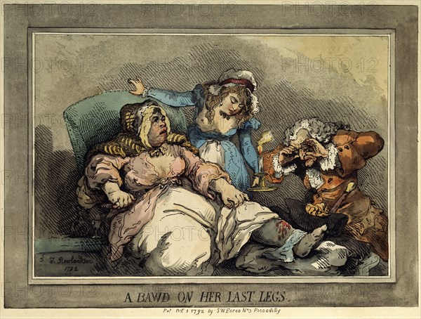 'A Bawd on Her Last Legs', 1792. Artist: Thomas Rowlandson