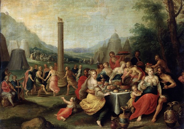 'The Adoration of the Golden Calf', late 1620s.  Artist: Frans Francken II