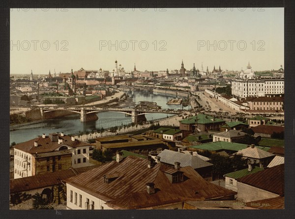 View of Zamoskvorechye (Panoramic view of Moscow), 1890s.