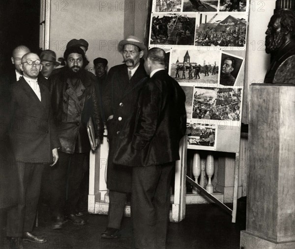 Maxim Gorky at an Exhibition in Moscow, 1929.