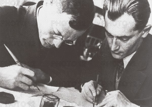 Writers Ilya Ilf and Yevgeny Petrov, 1932.