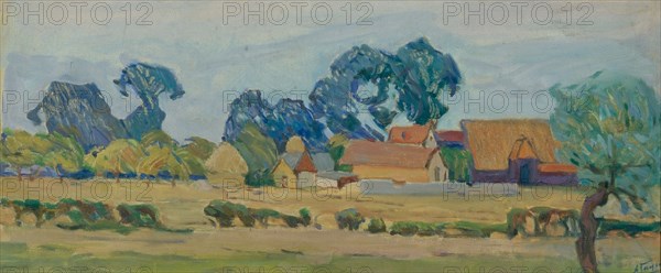 A Farm in England. Artist: Gaush, Alexander Fyodorovich (1873-1947)