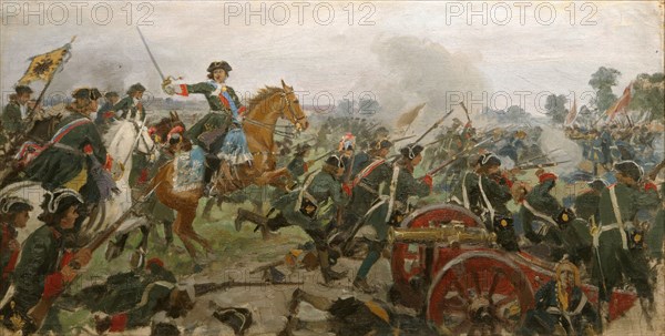 The Battle of Poltava. Artist: Vladimirov, Ivan Alexeyevich (1869-1947)