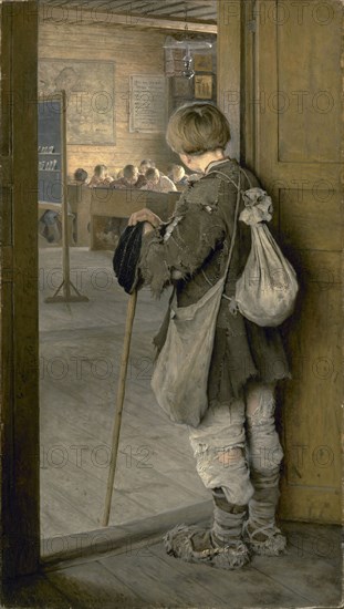 At the School Door, 1897. Artist: Bogdanov-Belsky, Nikolai Petrovich (1868-1945)