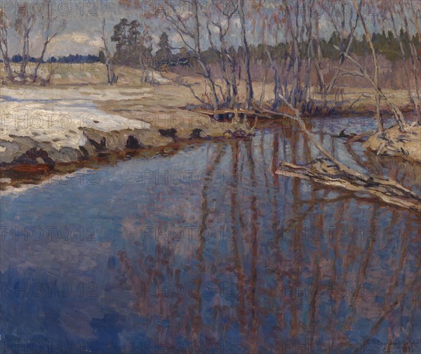 Meltwater, 1933. Artist: Bogdanov-Belsky, Nikolai Petrovich (1868-1945)