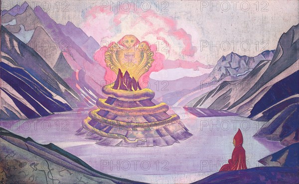 Nagarjuna Conqueror of the Serpent, 1925. Artist: Roerich, Nicholas (1874-1947)