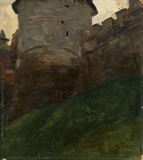 The Novgorod Kremlin Tower, c. 1903. Artist: Roerich, Nicholas (1874-1947)