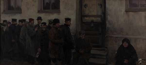 Before a Tavern. Artist: Vladimirov, Ivan Alexeyevich (1869-1947)