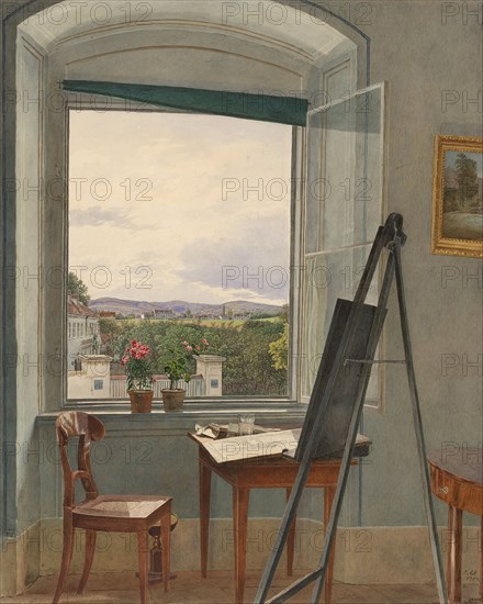 View from the Artist's Studio in Alservorstadt toward Dornbach, 1836. Artist: Alt, Jakob (1789-1872)