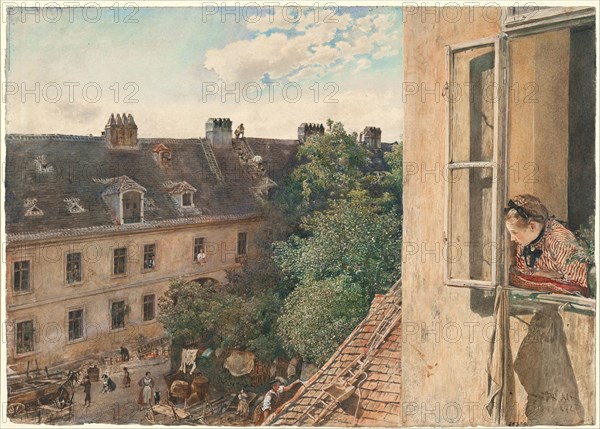 View of the Alservorstadt, 1872. Artist: Alt, Rudolf von (1812-1905)