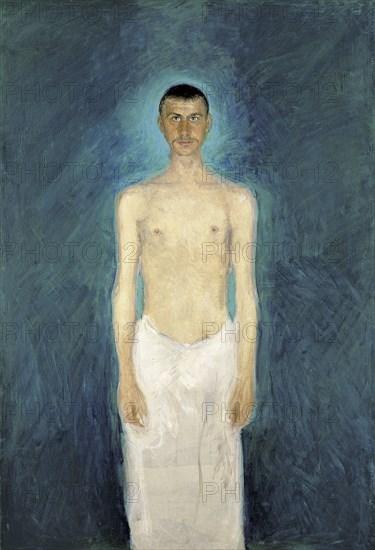 Semi-Nude Self-Portrait, 1904-1905. Artist: Gerstl, Richard (1883-1908)