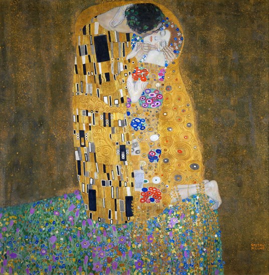 The Kiss, 1907-1908. Artist: Klimt, Gustav (1862-1918)