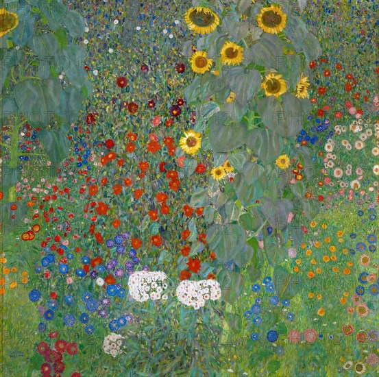 Farm Garden with Sunflowers, 1905-1906. Artist: Klimt, Gustav (1862-1918)