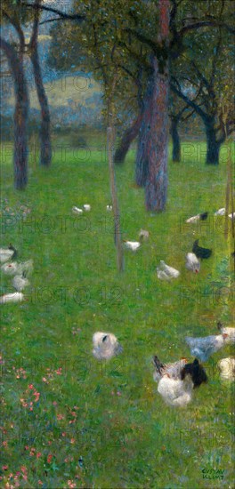 After the rain (Garden with chickens in St. Agatha), 1898. Artist: Klimt, Gustav (1862-1918)