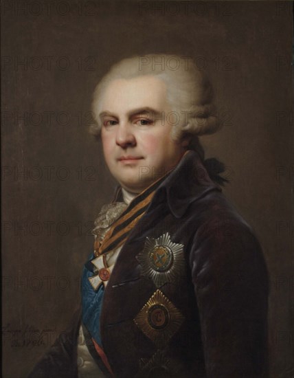 Portrait of Count Alexander Nikolayevich Samoylov (1744-1814), 1796. Artist: Lampi, Johann-Baptist, the Younger (1775-1837)