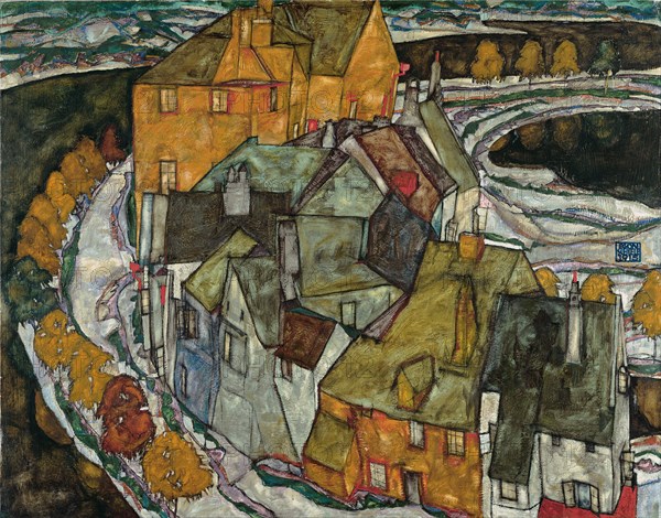 Crescent of Houses II (Island Town), 1915. Artist: Schiele, Egon (1890?1918)