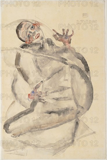 I Will Gladly Endure for Art and My Loved Ones, 1912. Artist: Schiele, Egon (1890?1918)