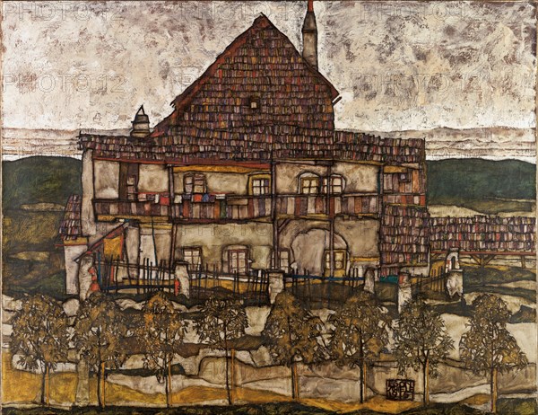 House with Shingle Roof (Old House II), 1911. Artist: Schiele, Egon (1890?1918)